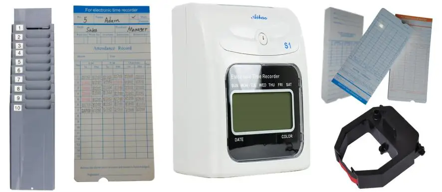 Auto Calculating Punch Card Time Clock - Attendance Machine