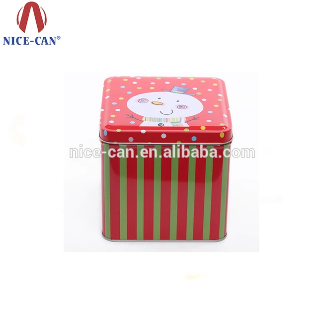 pretty packaging gift tin box plug lid traditional metal biscuit