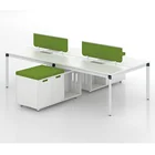 Modern Office Workstation Steel Frame Tables MFC Office Furniture