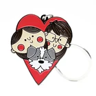 Keychain China Supplier Wholesale Heart Shape Souvenir Custom 3d Made Enamel Logo Metal Keychain