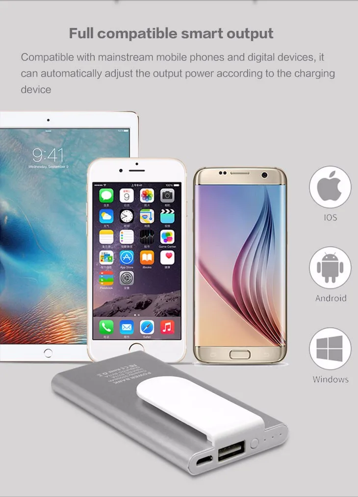 Aluminum cell phone power bank charger station universal usb backup power - ANKUX.COM