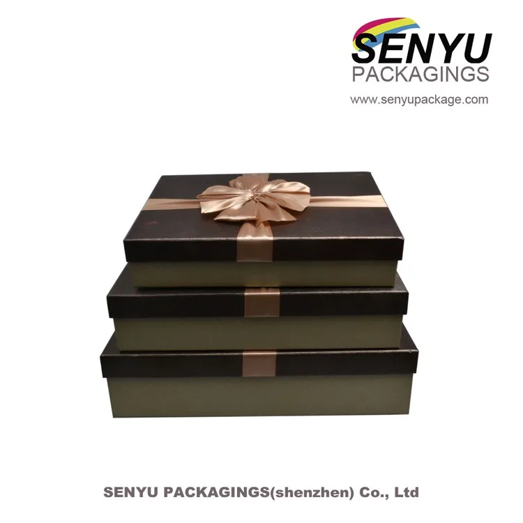 luxury clothing hard paper gift boxes custom gift box with bow
