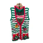 ODM Factory Custom Jacquard stripe Pattern Ugly Christmas Sweater