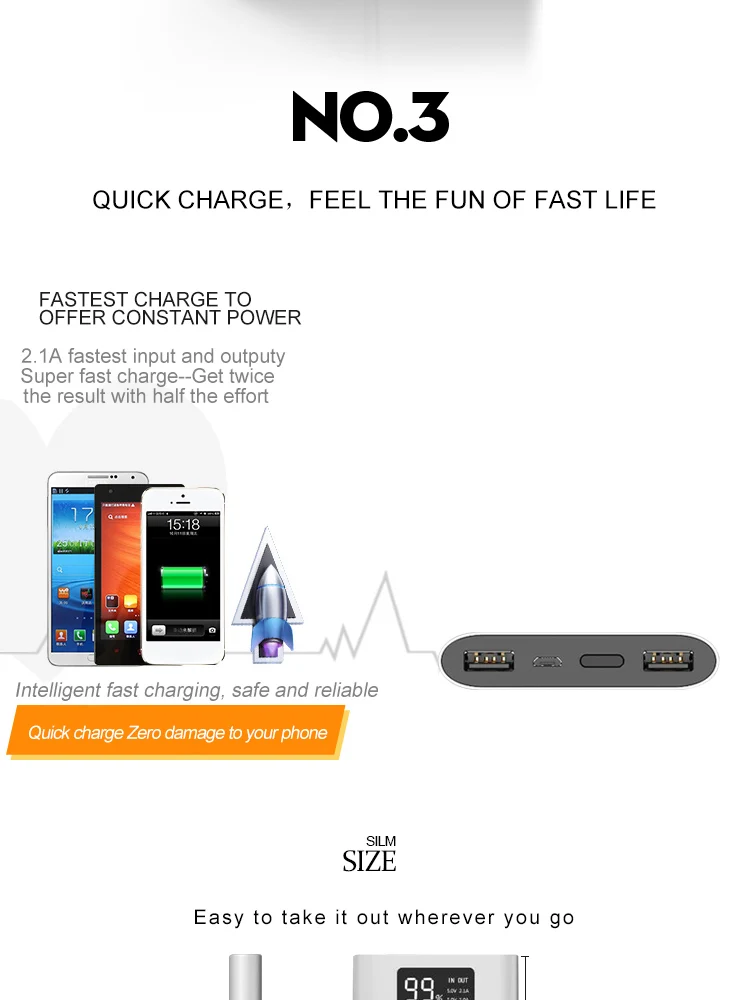 New Arrival ! slim Digital display power bank quickly charge 10000mah - ANKUX.COM