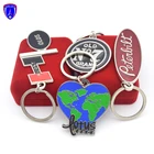 Hard enamel custom design 3d metal keychain customized keyring key holder