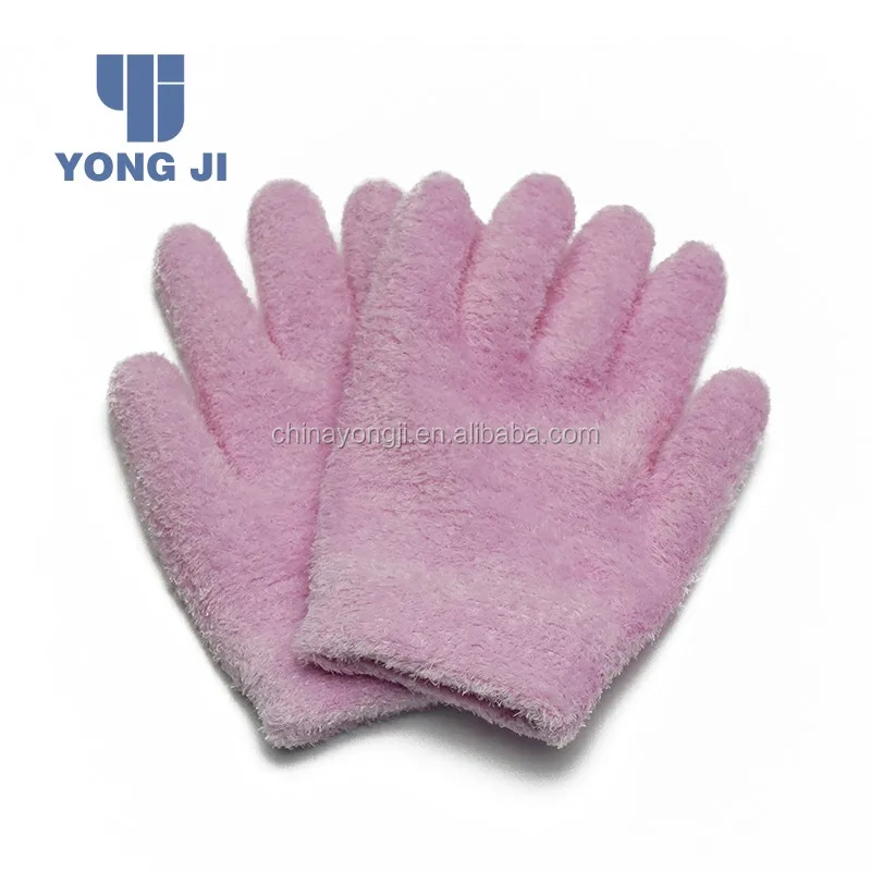 Cotton Pink spa moisturizing cooling silicone whitening gel gloves