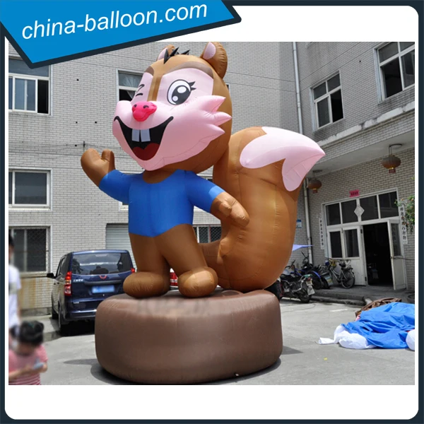 Giant Inflatable Squirrel With Smiling Face/ Inflatable Brown Squirrel