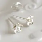 cheap 925 sterling silver rose flower stud earring