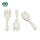 Eco-friendly Disposable plastic 3.38 inch Spork Compostable Biodegradable PLA Spoon Ice cream scoop