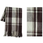 China made 2019 popular womens wool cashmere plaid jersey shawl scarf lady