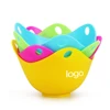 Silicone Egg Poaching Cups with Build-in Ring Standers, For Microwave or Stovetop Egg Cooking