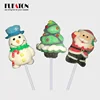Hot sell fruity snowman santa claus marshmallow lollipops mallow pop for Xmas