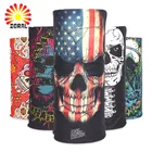 Custom Own Design Printed Cool Skull Multifunction Outdoor Seamless Face Mask Bandanas