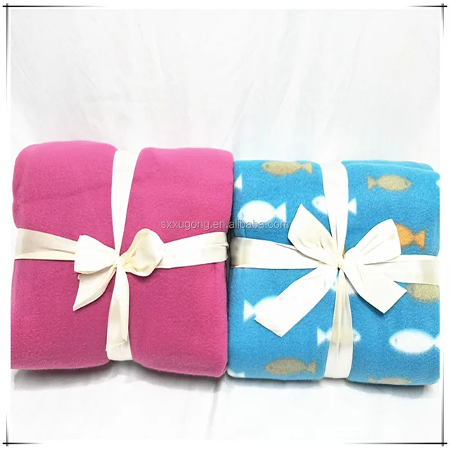 Soft portable cheap custom 180gsm polar fleece blanket manufacturer