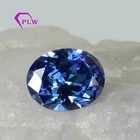 Oval brilliant cut blue color CZ gemstone for sale