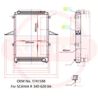 Cooling Radiator Generator Die Cast Aluminum Radiator 1741588 For Pure Electric Vehicles