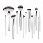 Custom Logo Good Quality 13pcs Nylon Blending Cosmetic Compact Makeup Brush Set Wholesale