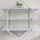 Iron art with MDF board wall shelf book shelf