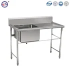 Standing commercial stainless steel sink high quality steel single bowl sink kitchen sink price Philippines
