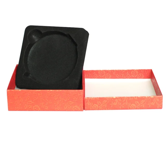floral paper gift box velvet flocking blister tray packaging