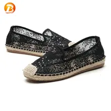 Stock product cheap creative summer black platform casual lace ladies shoes