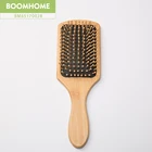 bamboo round bristle detangling hair brush straightener and comb bamboo brush hair extension