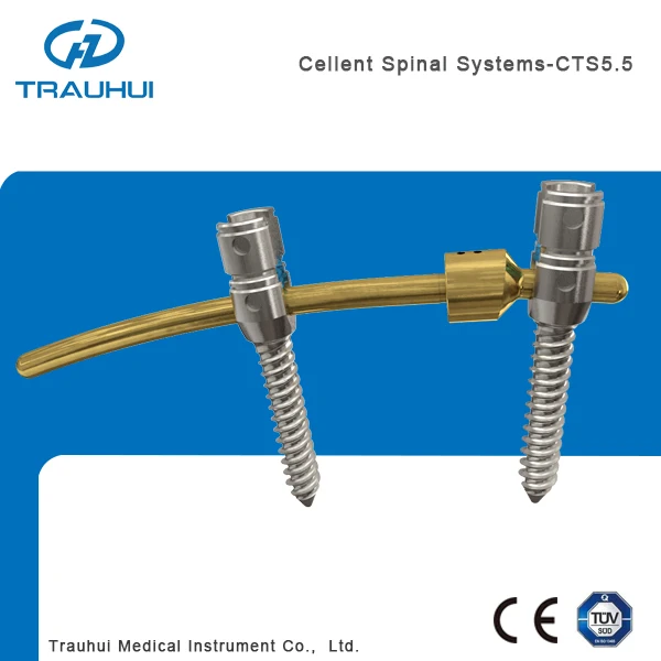 椎弓根螺钉杆 cts5.5 骨科植入物脊柱种植体用于胸腰椎颈椎固定