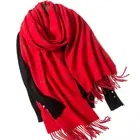 Logo Customization Women Scarves Popular Women's Plaid Scarf 100% Wool 5 Colors Stocks Wholesale Available