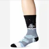 OEM service custom spaceman Star patterned cotton man sock