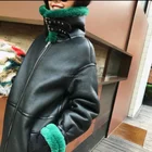 Winter Fashion Lamb Skin Fur Coats Double Face Sheepskin Fur Jacket for women