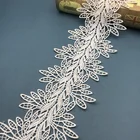 factory wholesales white lace trim embroidery, high quality elegant soluble water lace trim 10cm for clothes