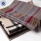 Wool 100% Scarf Woven Lady Plaid 100% Wool Scarf SWW847 Woven Scarf Shawl