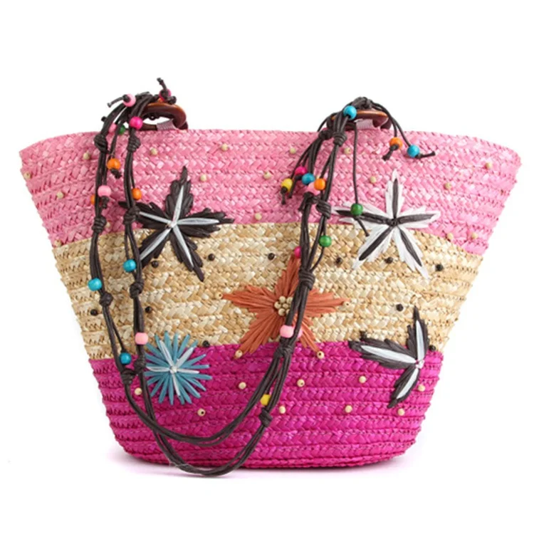 Bolsa Feminina New Women Shoulder Bags Straw Weave Handicraft Summer Bohemian Style Gentlewomen Hand Beach Bag