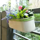 Cream Pots Metal Cream Home Garden Oval Hanging Flower Pots Planters