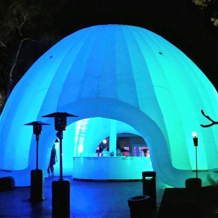 White Sphere Inflatable Camping Globe House Tent Sealed Giant Air Dome Led Inflatable Igloo Tent Outdoor For Sale