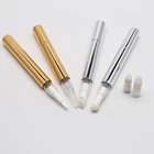 Magic aluminum cosmetic twist up brush lip gloss pen Liquid lipstick pen