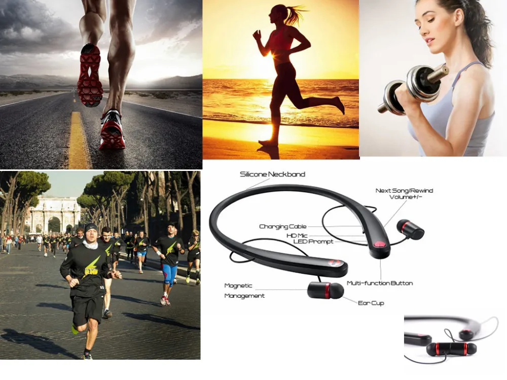 China Wholesaler Voice Control Wireless Neckband Magnetic Bluetooth Bone Conduction Headphone - ANKUX.COM