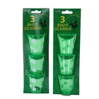 St Patrick's Day Clover Glasses Green Plastic Cups Set For Sant Patrick's Day