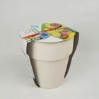 Paintable Grow Pot with Paint Brush Plant Grow Kit for Kid Ceramic Grow Pot