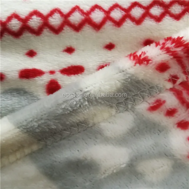 thick polyester paler fleece printed velvet fabric for garment