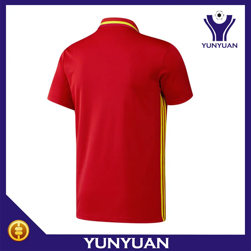 安いタイ品質2016スペイン赤ポロtシャツサッカーポロ仕入れ・メーカー・工場