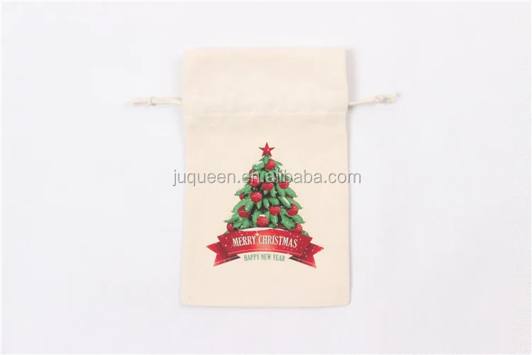 christmas santa sack string bag small gift pouch