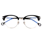 Round Eyeglasses Fashion Eyewear Half Frame Clear Women Optical Glasses