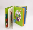 children pull and push to connect the sound music with case cover book