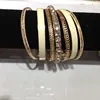Indian Bollywood Costume Jewelry Plain Metal Bangles Jewellery Set 18 Colors