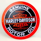 H&D Hanging round metal tin sign Decorative street Wall sign Plate
