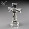 Hot sale christian gifts crystal cross free standing with jesus figurine catholic religious gifts