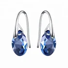 New Custom Crystal Sapphire Earring Design Single Stone Earring
