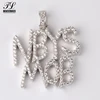 Hip hop men jewelry 925 letter pendant+custom made letter pendant