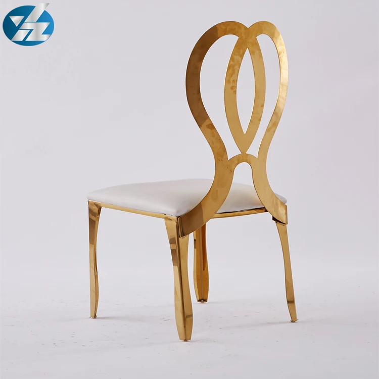 infinity roses gold stainless steel banquet chair